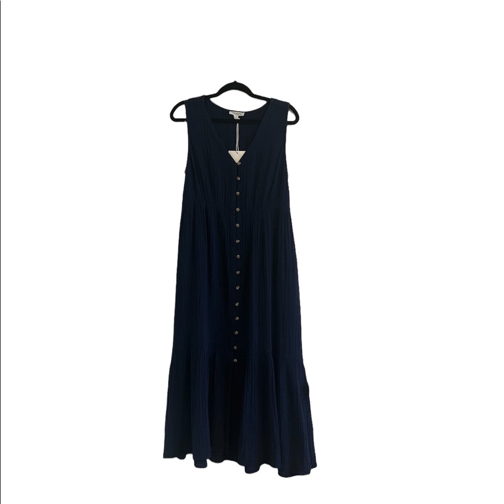 NWT 100% cotton coastal dress in navy deep sea blue